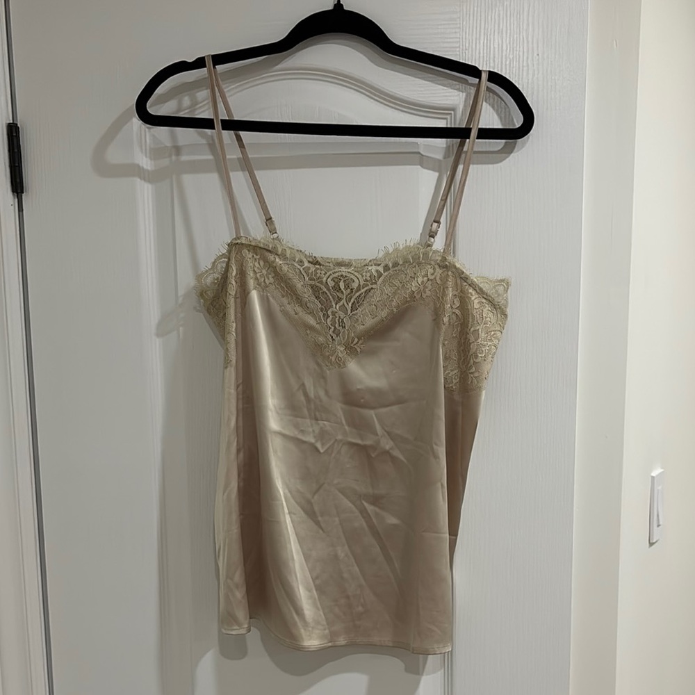 Cream Lace Embellished Camisole